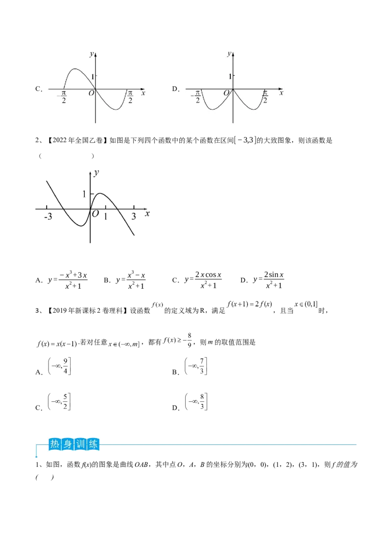 第14讲函数的图象（原卷版）_2.2025数学总复习_2024年新高考资料_1.2024一轮复习_2024年高考数学一轮复习精品导学案（新高考）