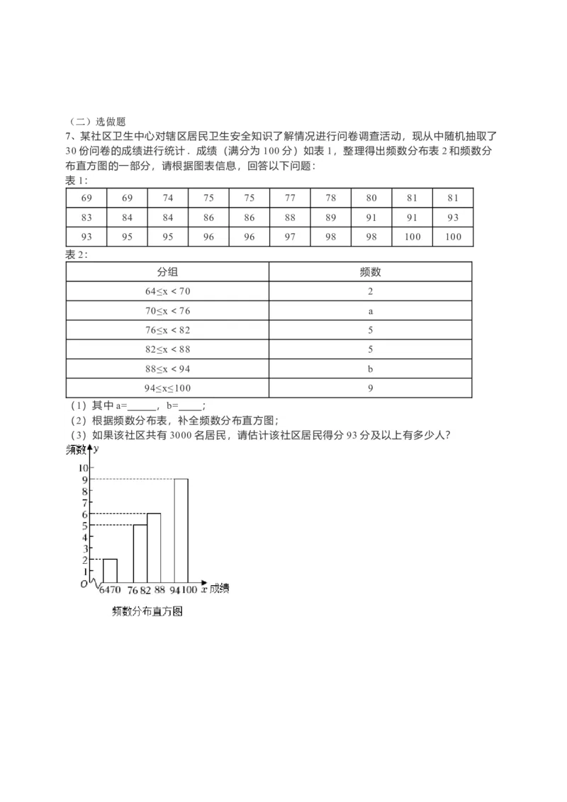 10.2直方图（原卷）_初中数学人教版_7下-初中数学人教版_7下-初中数学人教版（旧版）赠送_05学案_导学案（第1套）_10.2直方图导学案（原卷版+解析版）