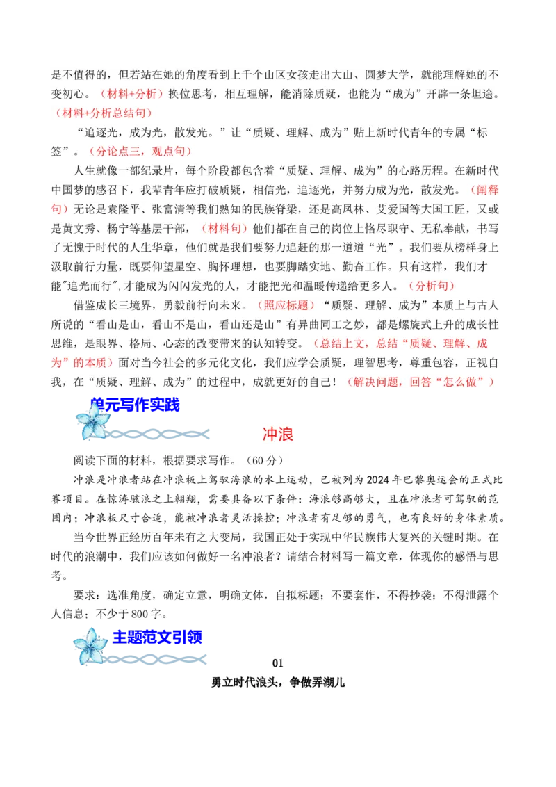 专题04：&rdquo;热点词语&ldquo;主题范文引领-（统编版必修上册）_高语_高中语文_必修上册_单元写作_第八单元语言家园