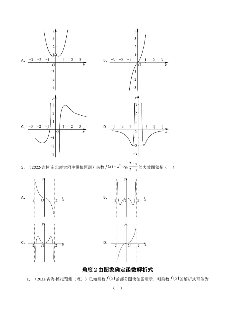 第1讲函数的图象与性质(原卷版）_2.2025数学总复习_2023年新高考资料_二轮复习_备战2023年高考数学二轮复习专题讲练（新高考版）_专题一函数与导数