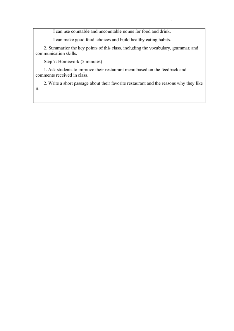 Unit4EatwellSectionBproject英文版教案2024-2025学年人教版英语七年级下册_新人教版7下英语学习资料包_3.教学教案_01-人教版七年级英语下册电子教案_4单元