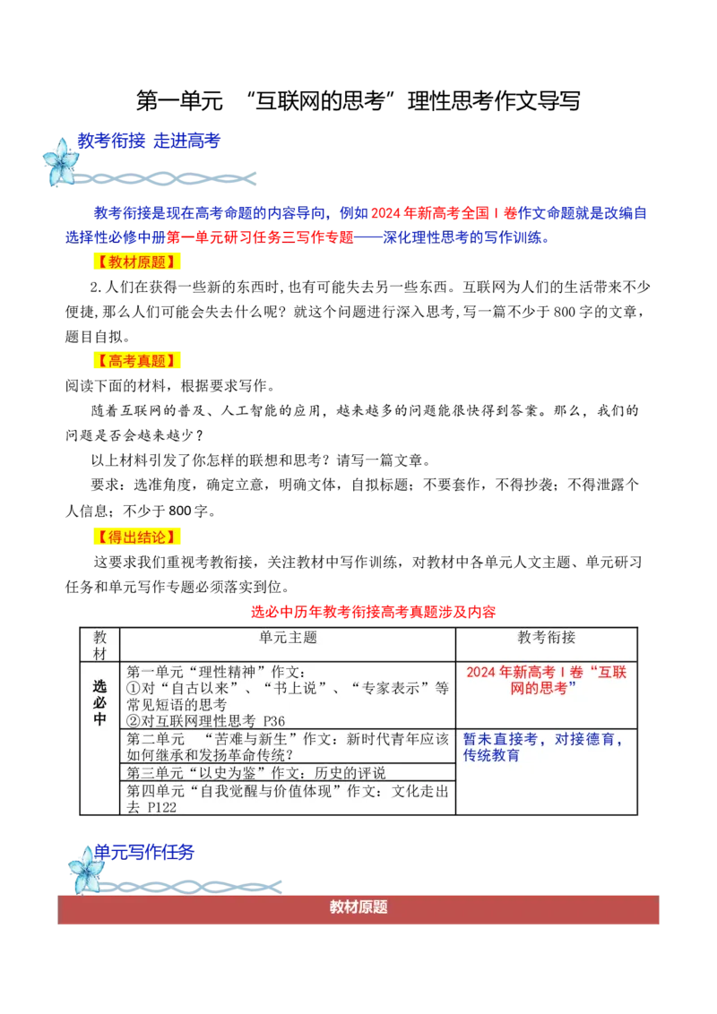 专题04&ldquo;互联网的思考&ldquo;理性思维作文导写-（统编版选必中册）_高语_高中语文_选择性必修中册_单元写作_第一单元深化理性思考