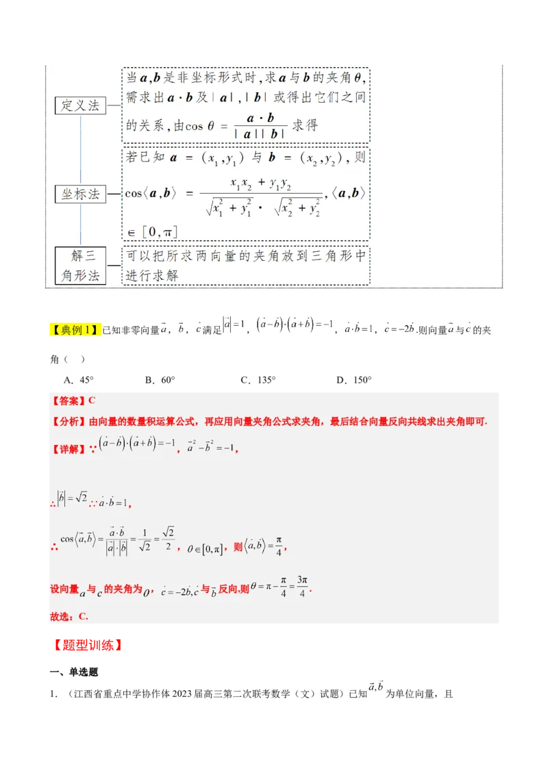 第24讲平面向量的数量积及其应用（精讲）一轮复习讲义2024年高考数学高频考点题型归纳与方法总结（新高考通用）解析版_2.2025数学总复习_2024年新高考资料_1.2024一轮复习