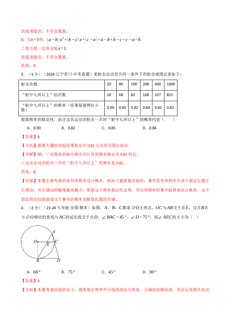 专题26.1九年级上册押题重难点检测卷（人教版）（教师版）_初中数学_九年级数学上册（人教版）_母题专项-U66_2025版