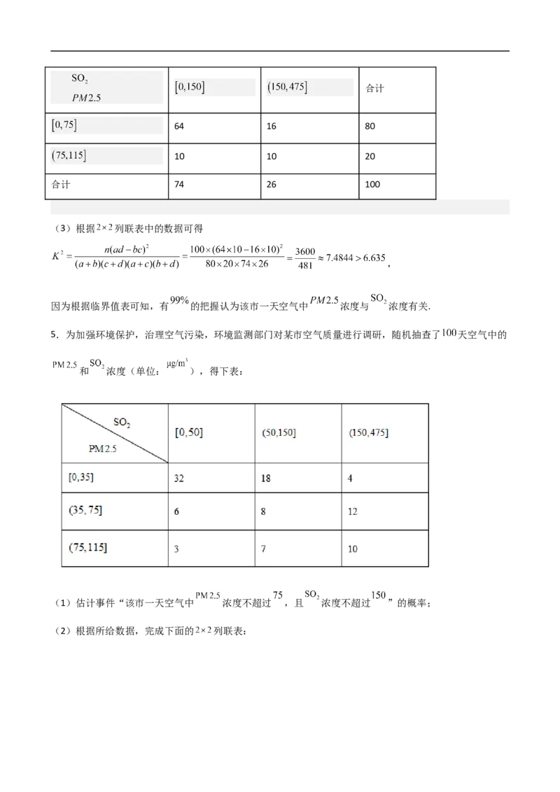 第20讲独立性检验与条件概率（教师版）_2.2025数学总复习_2023年新高考资料_二轮复习_备战2023年高考数学二轮复习对点题型（新高考专用）_第20讲独立性检验与条件概率