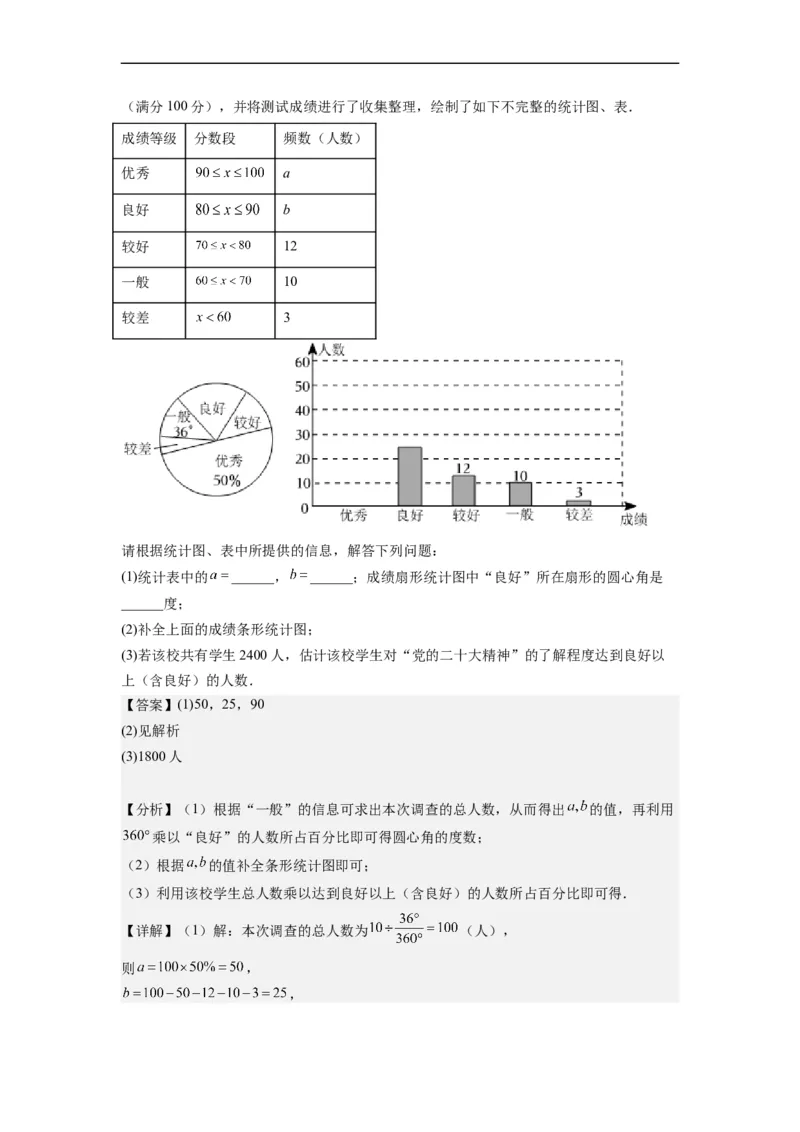 10.2直方图（解析版）_初中数学人教版_7下-初中数学人教版_7下-初中数学人教版（旧版）赠送_07专项讲练_10.2直方图