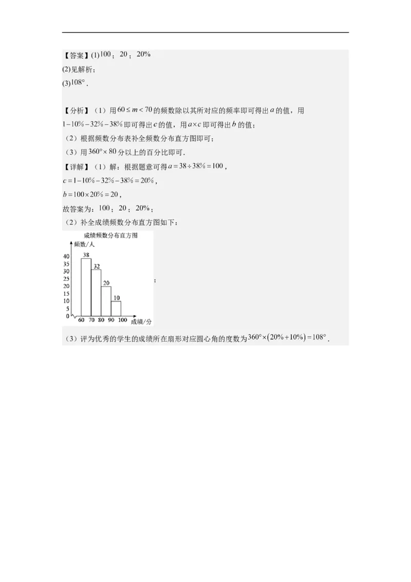 10.2直方图（解析版）_初中数学人教版_7下-初中数学人教版_7下-初中数学人教版（旧版）赠送_07专项讲练_10.2直方图