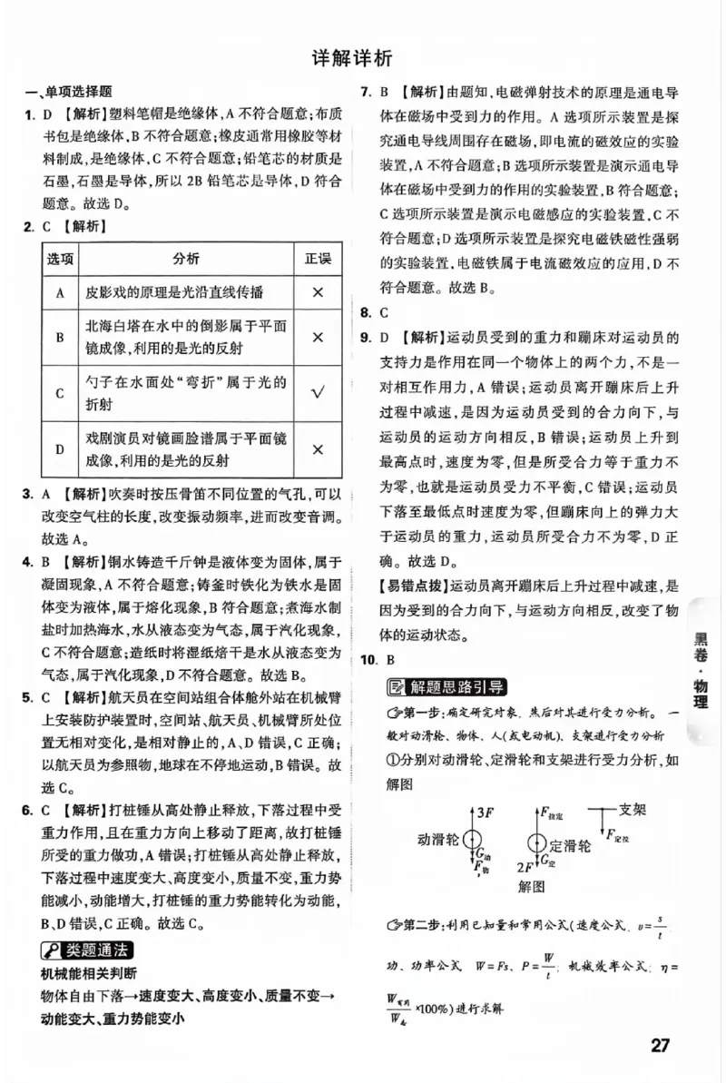 2025《万唯中考&bull;北京黑白卷》5科答案详解详析_初中资料合集_2025《万唯中考&bull;黑白卷》多地方版（更30省）_2025《万唯中考&bull;北京黑白卷》5科
