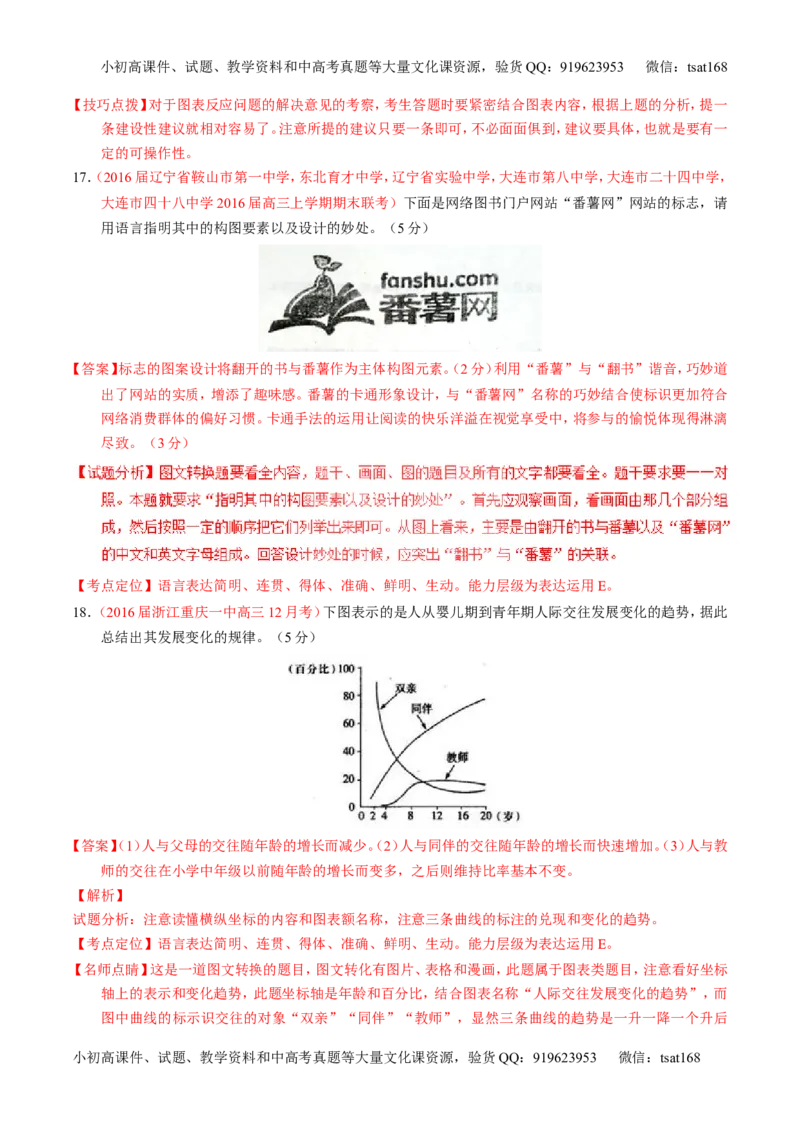 专题10语言表达之图文转换（测）-2017年高考语文一轮复习讲练测（解析版）_高语_1高中语文_2017年高考语文一轮复习讲练测（全套打包174份）