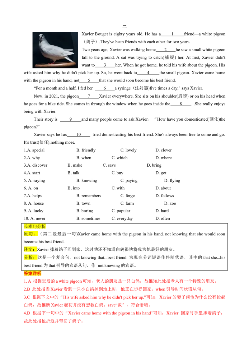 专题01Unit1AnimalFriendsSectionA（解析版）_新人教版7下英语学习资料包_13.寒假班预习专项讲义_02-25春人教版英语七年级年级下册寒假学习讲义