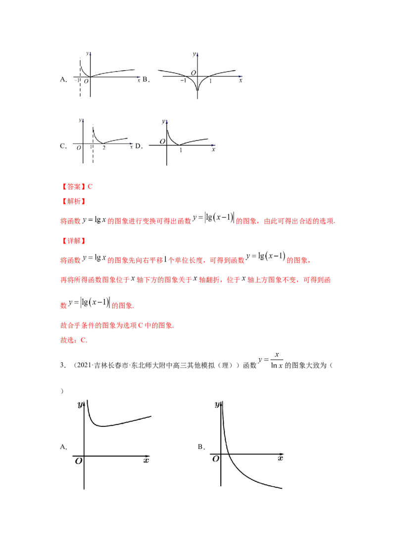 第10讲函数的图像（解析版）_2.2025数学总复习_2023年新高考资料_一轮复习_2023年高考数学一轮复习考点精讲练+易错题型（新高考专用）