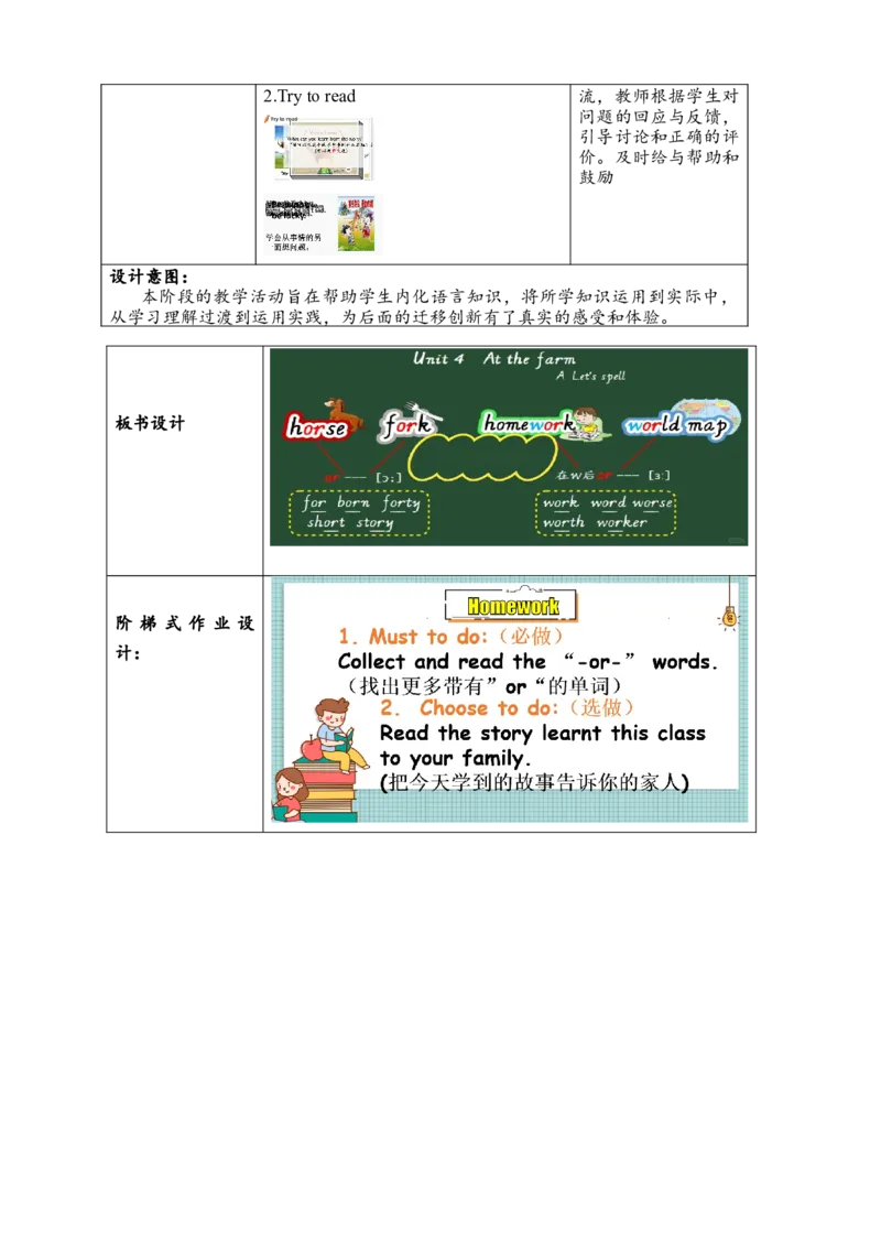 教案_2026春人教四下_29赠送其它资料_旧版四下资料包_大单元教学课件+教学设计-K58_Unit4_Unit4AtthefarmAlet'sspell