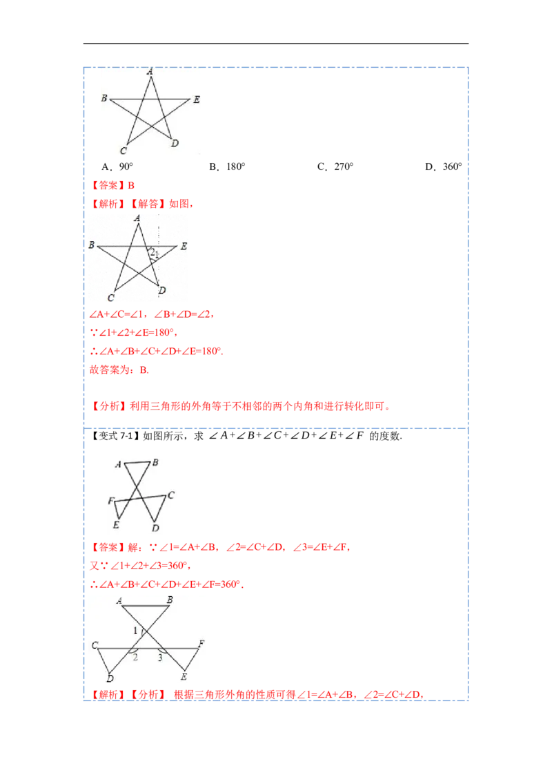 11.2与三角形有关的角(讲+练)-重要笔记2022-2023学年八年级数学上册重要考点精讲精练(人教版)（解析版）_初中数学人教版_8上-初中数学人教版_旧版_07专项讲练
