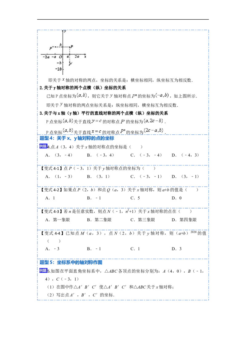 13.2画轴对称图形（讲+练）6大题型-重要笔记2022-2023学年八年级数学上册重要考点精讲精练(人教版)（原卷版）_初中数学人教版_8上-初中数学人教版_旧版_07专项讲练