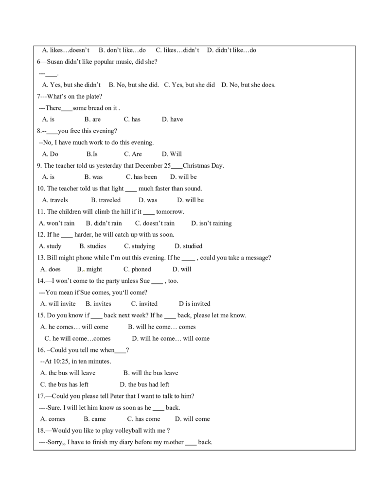 六年级英语春季讲义第10讲6B时态专题（一）教师版+学生版译林版（三起）学生版_讲义专项