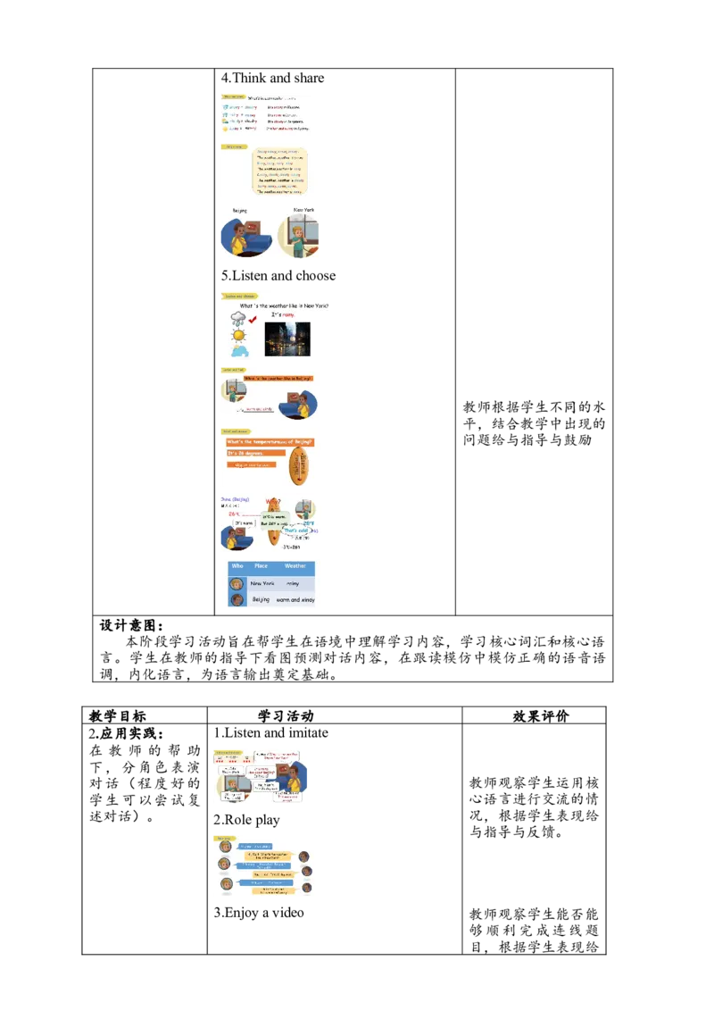 教案_2026春人教四下_29赠送其它资料_旧版四下资料包_大单元教学课件+教学设计-K58_Unit3_Unit3WeatherBlet'stalk