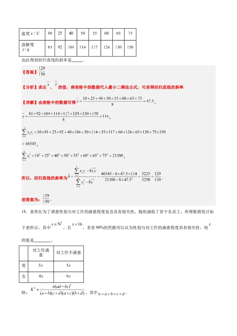 第49练成对数据的统计分析（精练：基础+重难点）一轮复习讲义2024年高考数学高频考点题型归纳与方法总结（新高考通用）解析版_2.2025数学总复习_2024年新高考资料_1.2024一轮复习