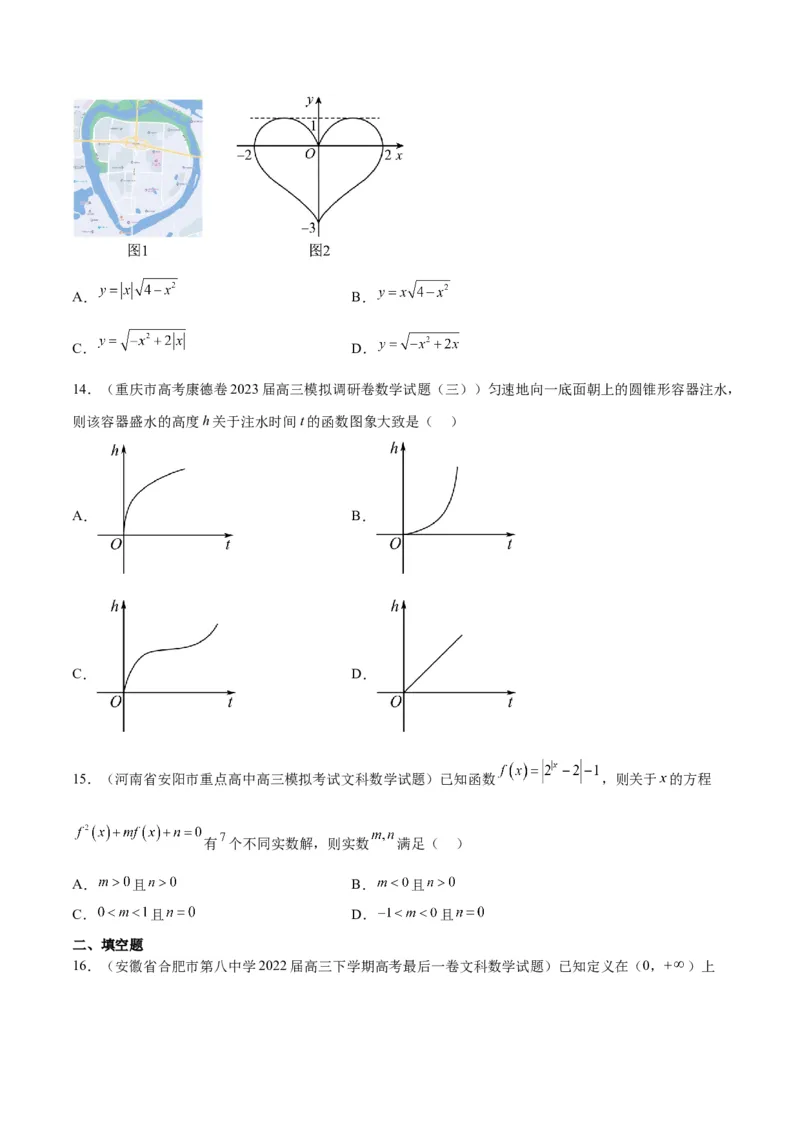 第12练函数的图像（精练：基础+重难点）一轮复习讲义2024年高考数学高频考点题型归纳与方法总结（新高考通用）原卷版_2.2025数学总复习_2024年新高考资料_1.2024一轮复习