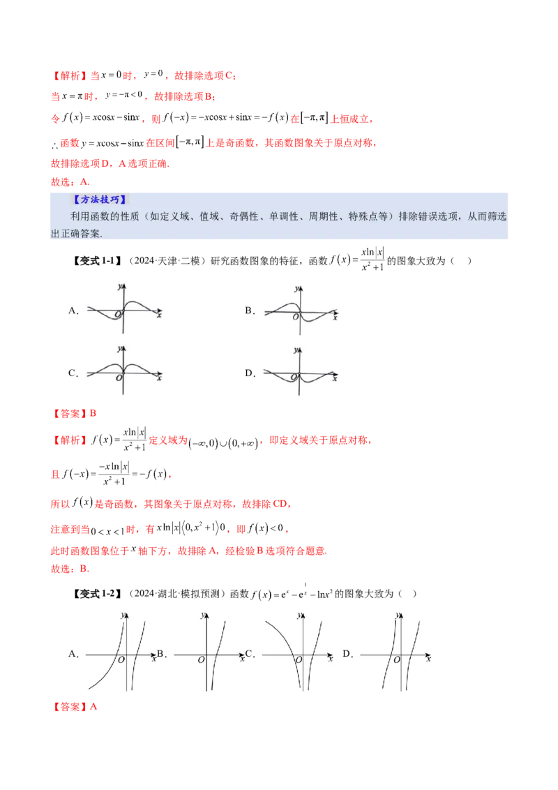 第06讲函数的图象（九大题型）（讲义）（解析版）_2.2025数学总复习_2025年新高考资料_一轮复习_2025年高考数学一轮复习讲练测（新教材新高考，含2024高考真题）