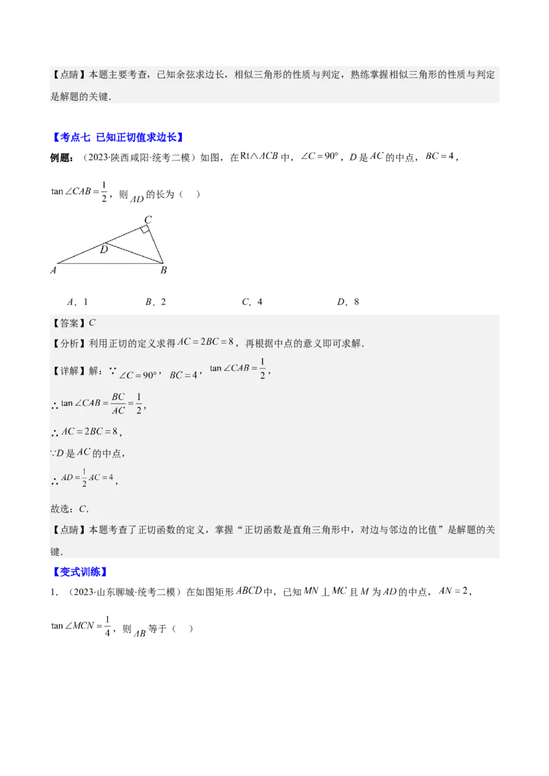 专题28.1锐角三角形函数与特殊角的三角函数值之九大考点(教师版)_初中数学_九年级数学下册（人教版）_重难点专题提优-V8
