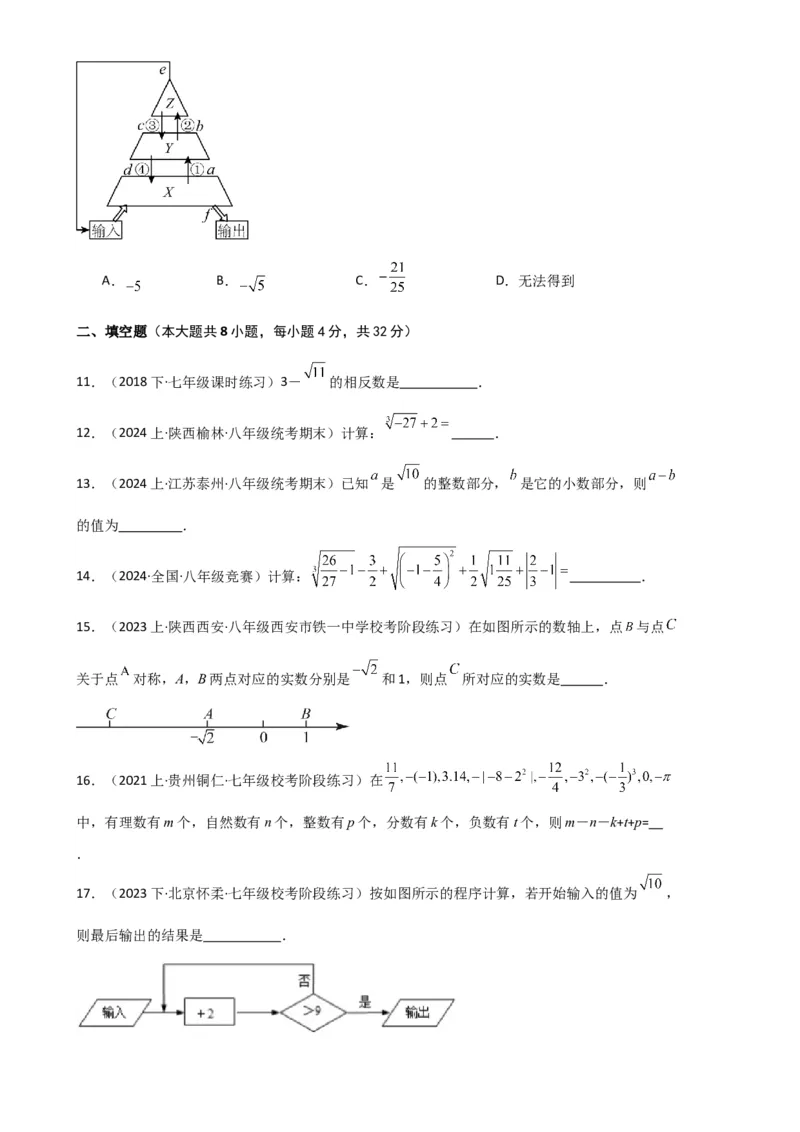专题6.9实数（分层练习）（提升练）-（人教版）_初中数学_七年级数学下册（人教版）_专题突破练习-V4