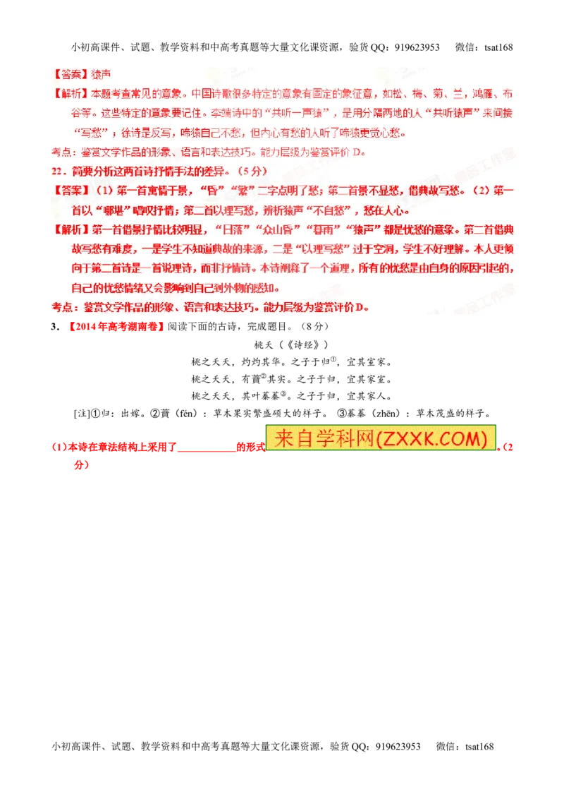 专题16鉴赏诗歌的表达技巧（练）-2016年高考语文一轮复习讲练测（解析版）_高语_1高中语文_2016年高考语文一轮复习讲练测（全套打包162份）