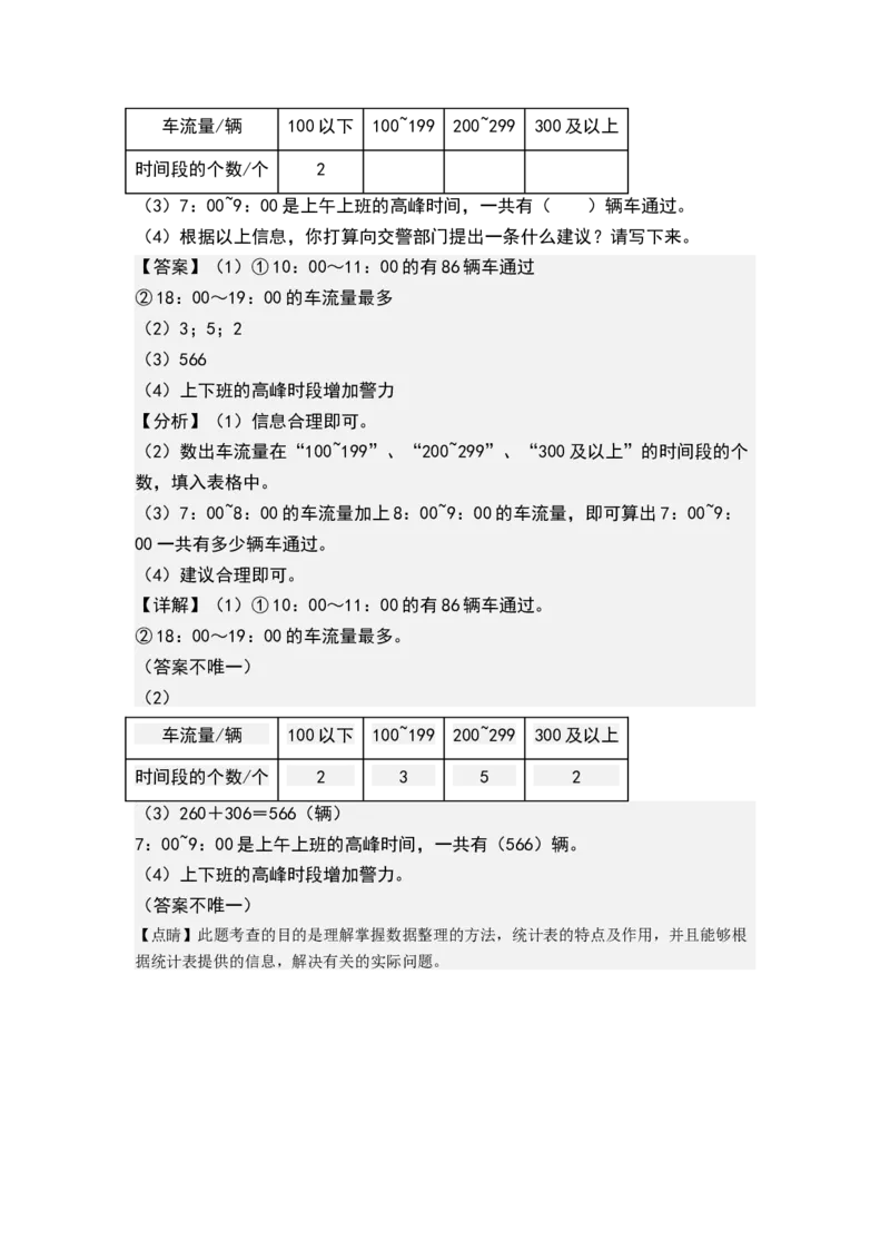 第九单元数据的收集和整理（二）（单元测试）-三年级数学下册（解析版）（苏教版）(1)_三年级数学下册（苏教版）_单元测试