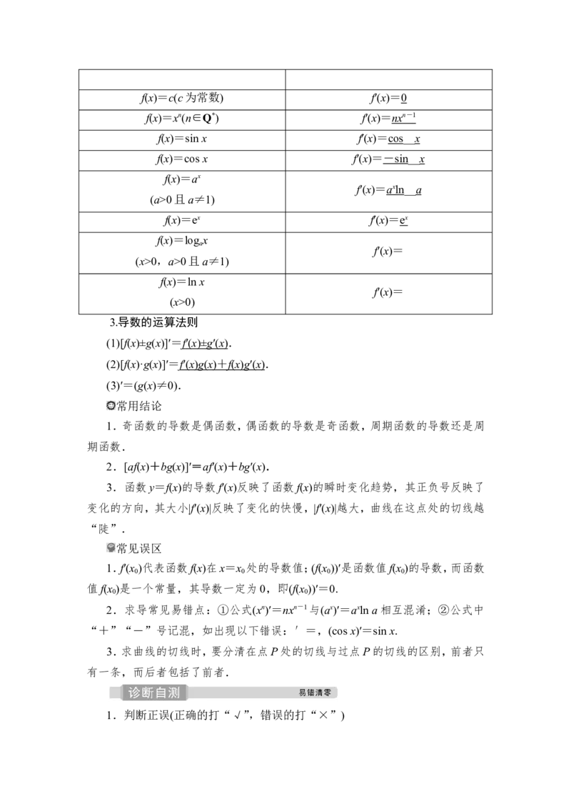 第1讲　变化率与导数、导数的计算_2.2025数学总复习_2023年新高考资料_一轮复习_2023新高考一轮复习讲义+课件_2023年高考数学一轮复习讲义（新高考）_赠补充习题库
