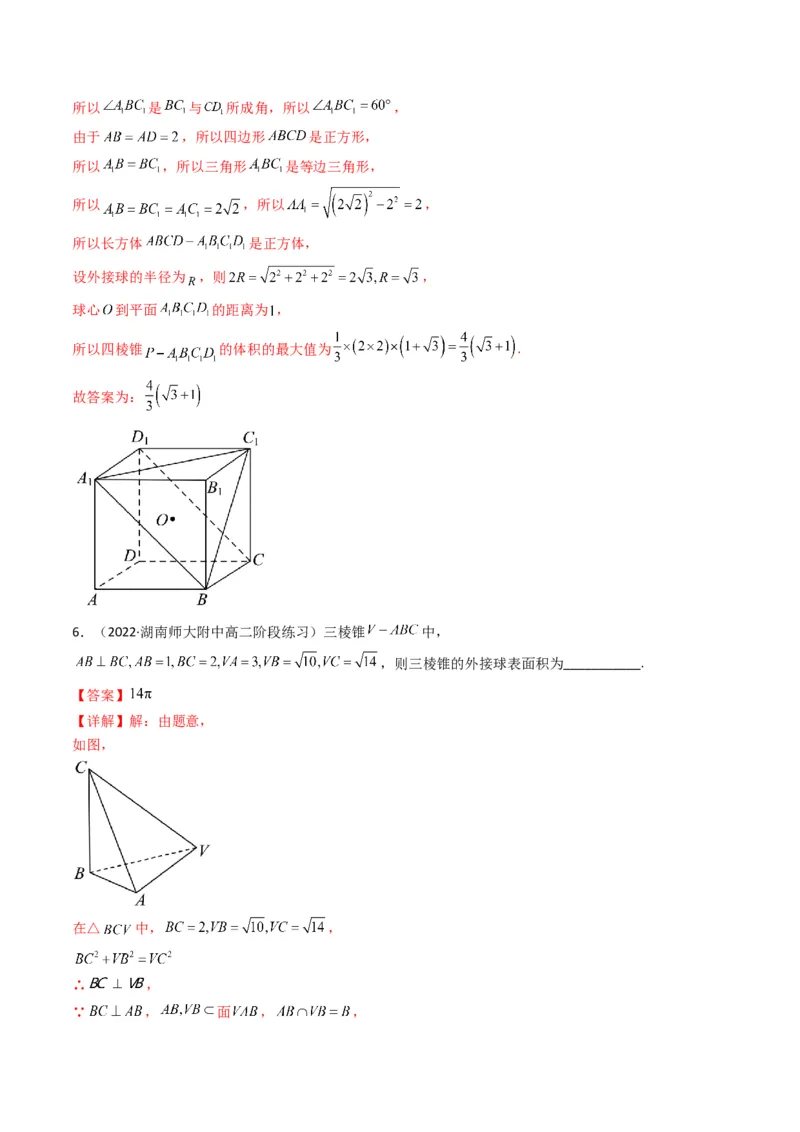第1讲素养提升之立体几何选填专项冲刺(解析版）_2.2025数学总复习_2023年新高考资料_二轮复习_备战2023年高考数学二轮复习专题讲练（新高考版）_专题四立体几何