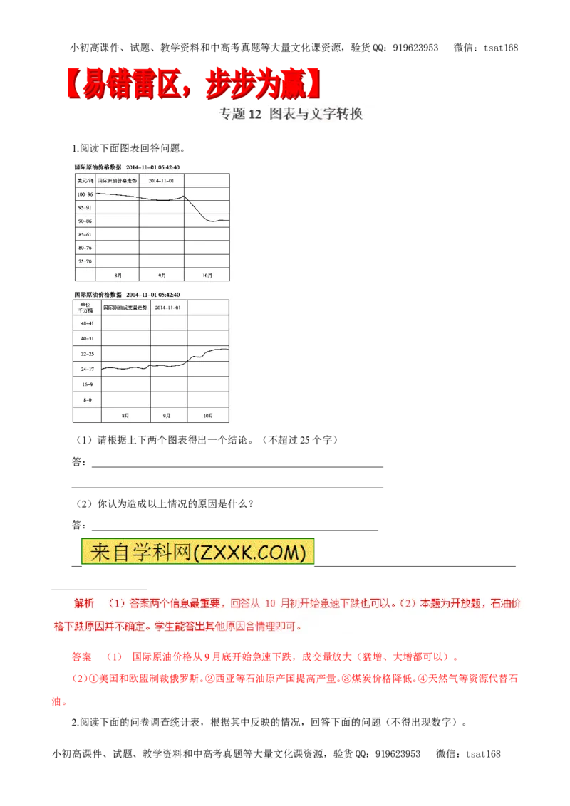 专题12图表与文字转换（专题）-2017年高考语文备考学易黄金易错点（解析版）_高语_1高中语文_2017年高考语文备考学易黄金易错点（全套打包48份）