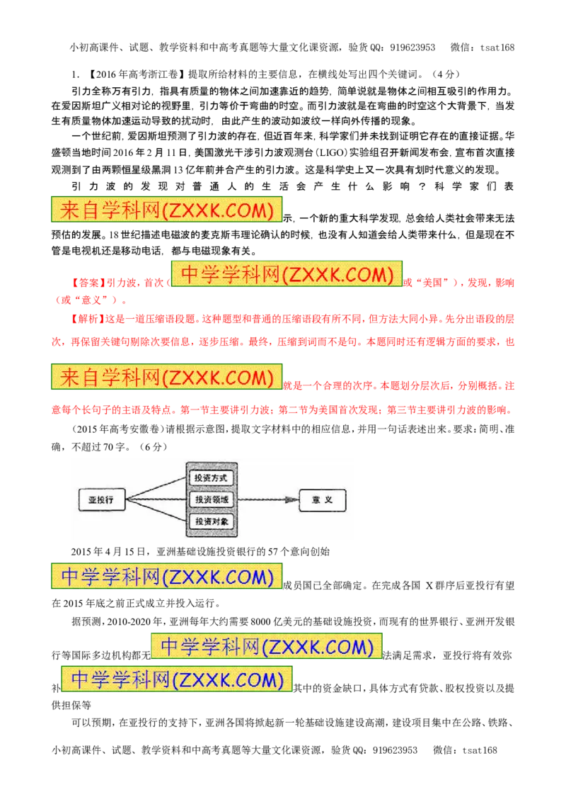 专题06扩展语句和压缩语段（教学案）-2017年高考语文一轮复习精品资料（解析版）_高语_1高中语文_2017年高考语文一轮复习精品资料（教学案+押题专练）（全套打包79份）