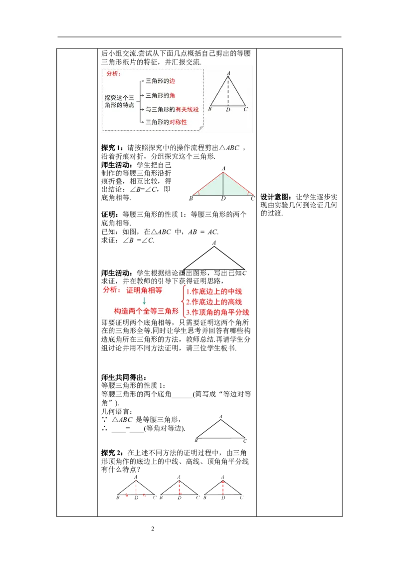13.3.1第1课时等腰三角形的性质--教案_初中数学人教版_8上-初中数学人教版_旧版_04教案（多套）_教案（第1套）新课标_第13章&nbsp;轴对称教案