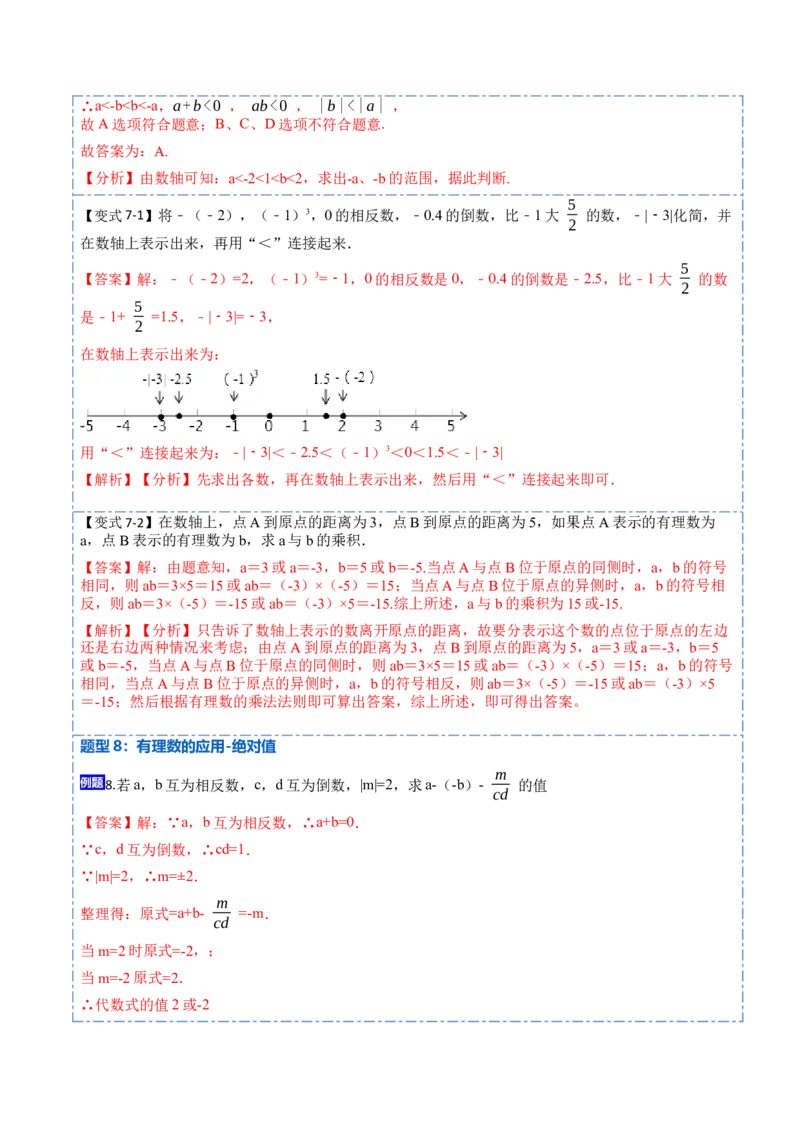 1.4.1有理数的乘法(讲+练)-重要笔记2022-2023学年七年级数学上册重要考点精讲精练(人教版)（解析版）_初中数学人教版_7上-初中数学人教版_7上-初中数学人教版（旧版）赠送_07专项讲练