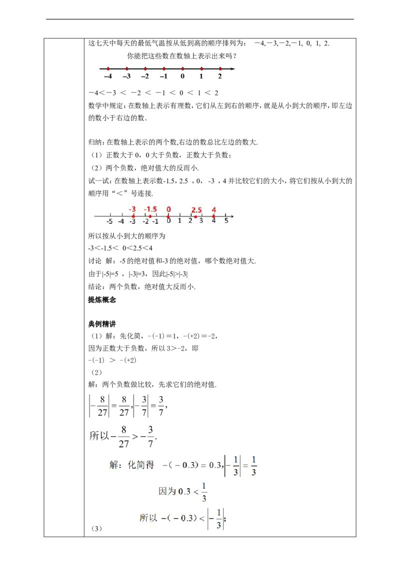 1.2.4绝对值（第二课时）学案_初中数学人教版_7上-初中数学人教版_7上-初中数学人教版（旧版）赠送_01课件+教案（配套）_01课件+教案+学案（新课标）_学案