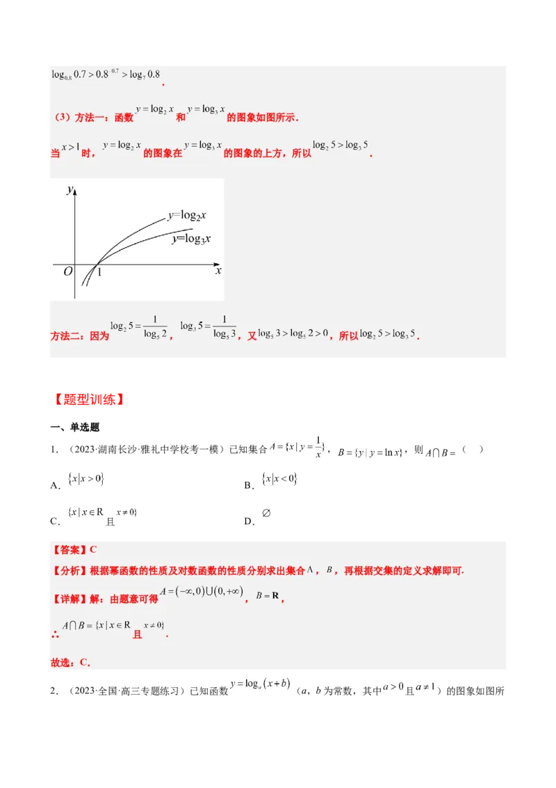 第11讲对数与对数函数（精讲）一轮复习讲义2024年高考数学高频考点题型归纳与方法总结（新高考通用）解析版_2.2025数学总复习_2024年新高考资料_1.2024一轮复习