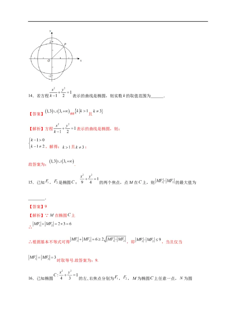 第29节椭圆（解析版）_2.2025数学总复习_赠品通用版（老高考）复习资料_一轮复习_备战2023年高考数学一轮复习考点帮（全国通用）