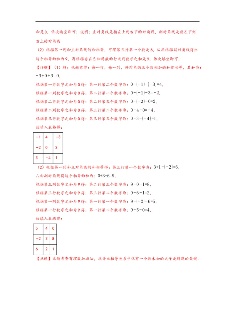 1.3.2有理数的减法（解析版）_初中数学人教版_7上-初中数学人教版_7上-初中数学人教版（旧版）赠送_07专项讲练_划重点2023-2024学年七年级数学上册同步讲与练（人教版）