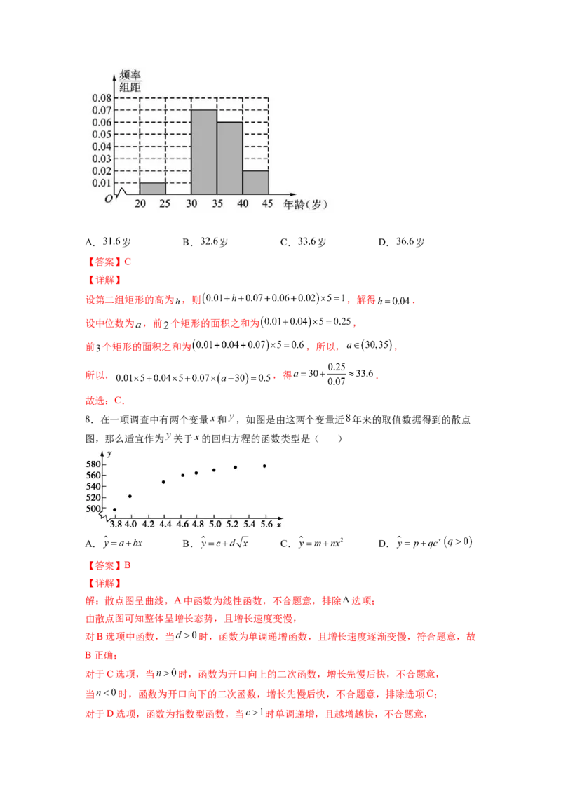 第31练统计与统计模型（解析版）-2023年高考一轮复习精讲精练必备_2.2025数学总复习_2023年新高考资料_一轮复习_2023年高考数学一轮复习精讲精练（新高考专用）