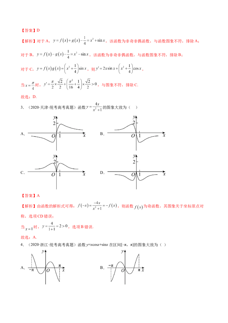 第06讲函数的图象（练习）（解析版）_2.2025数学总复习_2024年新高考资料_1.2024一轮复习_2024年高考数学一轮复习讲练测（新教材新高考）_第二章函数与基本初等函数