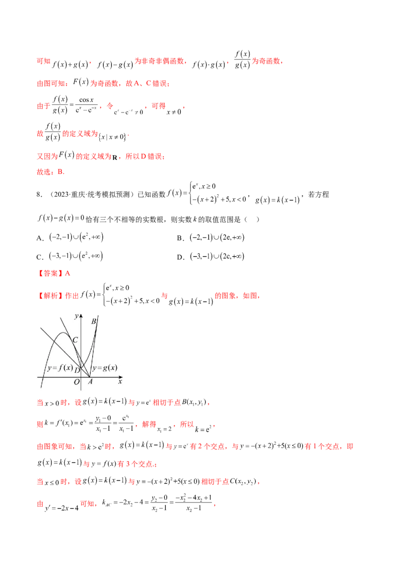 第06讲函数的图象（练习）（解析版）_2.2025数学总复习_2024年新高考资料_1.2024一轮复习_2024年高考数学一轮复习讲练测（新教材新高考）_第二章函数与基本初等函数