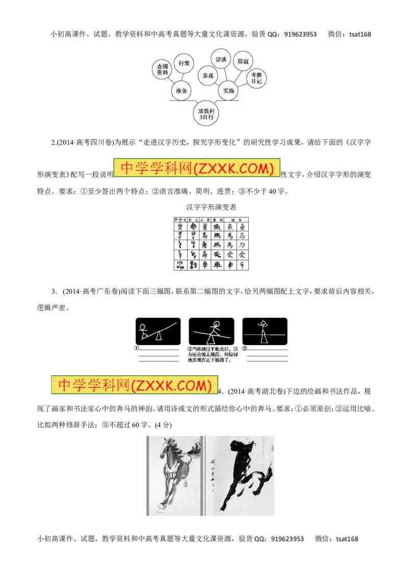 专题10图文转换-2016年高考语文一轮复习精品资料（原卷版）_高语_1高中语文_2016年高考语文一轮复习精品资料（全套打包44份）