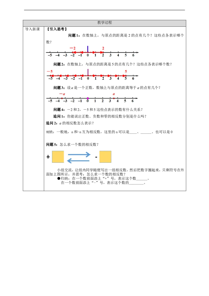 1.2.3相反数学案_初中数学人教版_7上-初中数学人教版_7上-初中数学人教版（旧版）赠送_01课件+教案（配套）_01课件+教案+学案（新课标）_学案