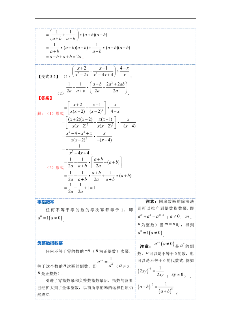 15.2.2分式的加减（讲+练）11大题型-重要笔记2022-2023学年八年级数学上册重要考点精讲精练(人教版)（解析版）_初中数学人教版_8上-初中数学人教版_旧版_07专项讲练