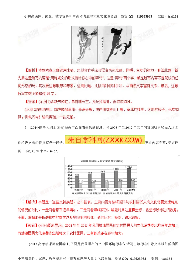 专题10图文转换-2016年高考语文一轮复习精品资料（解析版）_高语_1高中语文_2016年高考语文一轮复习精品资料（全套打包44份）