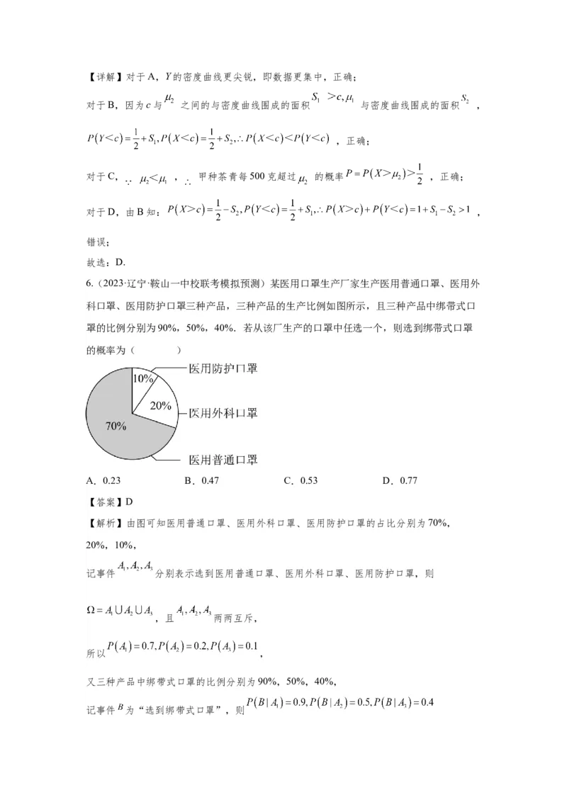 第十章概率、随机变量及其分布列-备战2024年高考数学专题测试模拟卷（新高考专用）（解析卷）_2.2025数学总复习_2024年新高考资料_3.2024专项复习