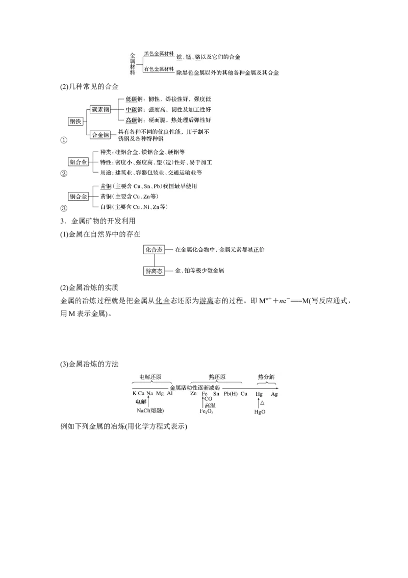 2022年高考化学一轮复习第3章第17讲　镁、铝、铜及其化合物　金属冶炼_05高考化学_新高考复习资料_2022年新高考资料_2022年一轮复习各版本_1.高考化学2022年一轮复习通用版