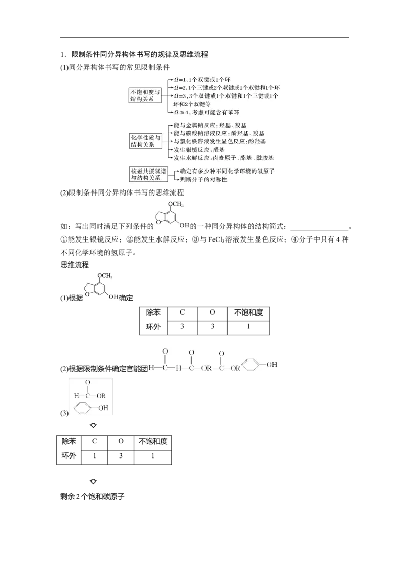 2023年高考化学二轮复习（全国版）第1部分专题突破　专题22限制条件同分异构体的书写(选考)_05高考化学_通用版（老高考）复习资料_2023年复习资料_二轮复习