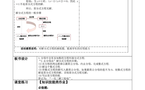《15.3.1分式方程》教学设计_初中数学人教版_8上-初中数学人教版_旧版_01课件+教案（配套）_课件+教案大单元教学_15.3.1分式方程课件（31张PPT）+教案+大单元教学设计