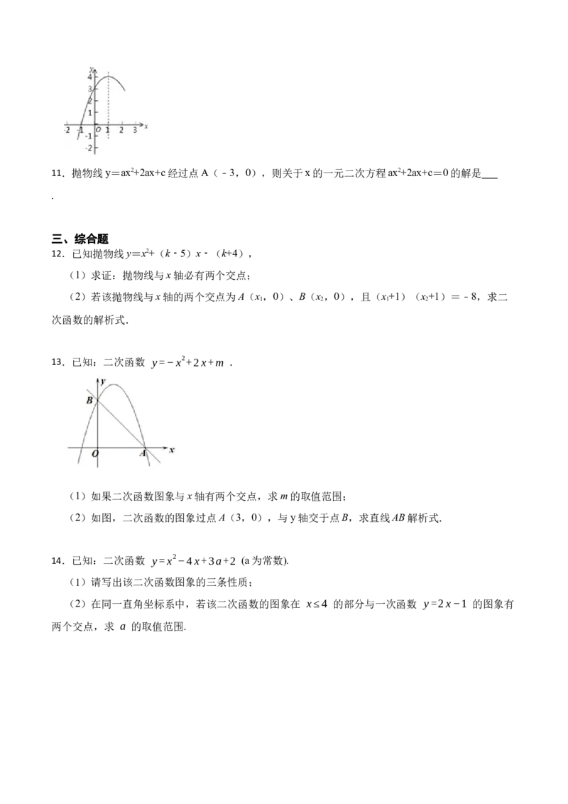22.2用函数观点看一元二次方程(讲+练)10种题型-2023考点题型精讲（原卷版）_初中数学人教版_9上-初中数学人教版_07专项讲练_重要笔记九年级数学上册重要考点精讲精练(人教版)