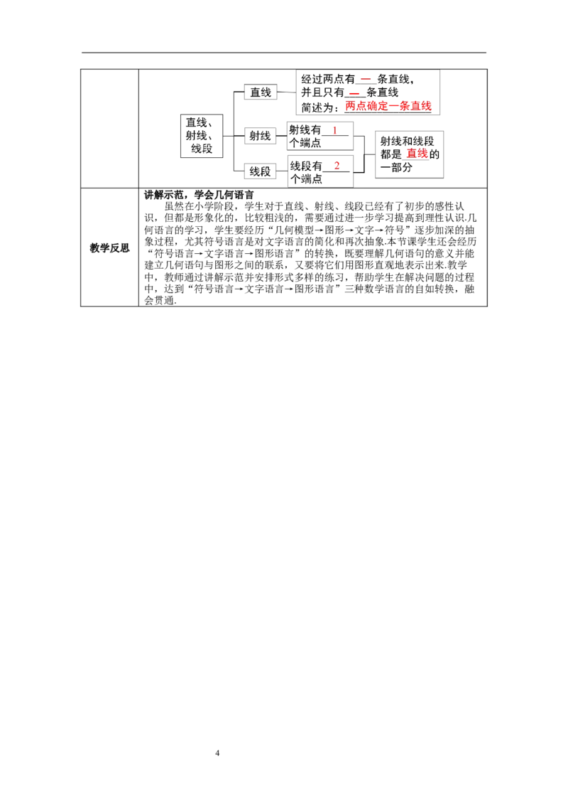 4.2第1课时直线、射线、线段--教案_初中数学人教版_7上-初中数学人教版_7上-初中数学人教版（旧版）赠送_04教案（多套）_教案（第1套）新课标_第4章几何图形初步教案